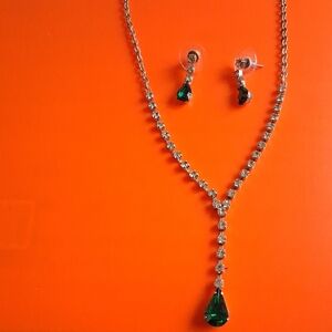 Vintage 50s Deco Prong Necklace Set
